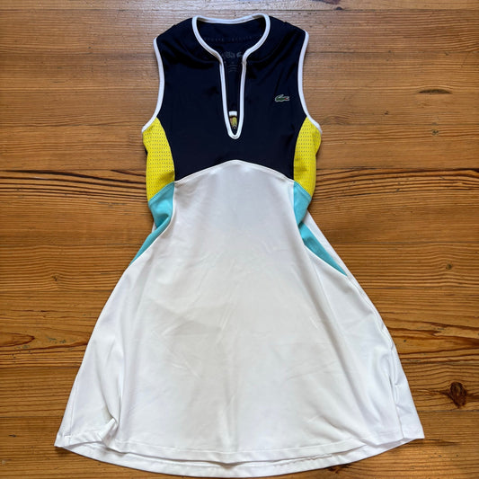 Lacoste Sport navy white color block sleeveless athletic dress SIZE 2