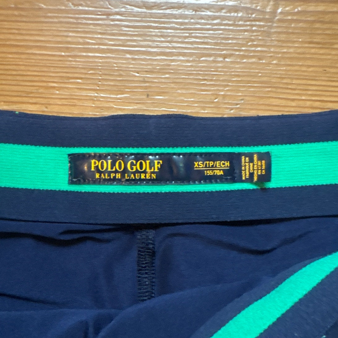 Polo Ralph Lauren navy blue geometric green triangle womens golf skirt SIZE XS