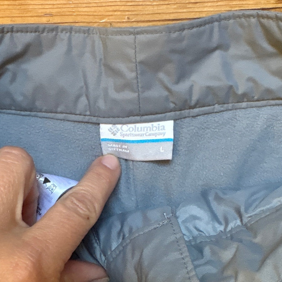 Columbia light gray youth lined snow ski pants SIZE L