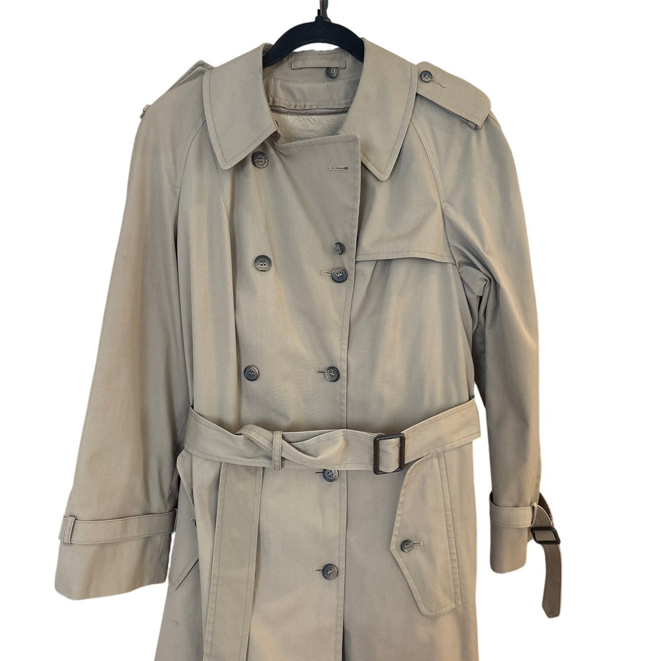 Botany 500 beige belted double breasted mens trench coat SIZE M