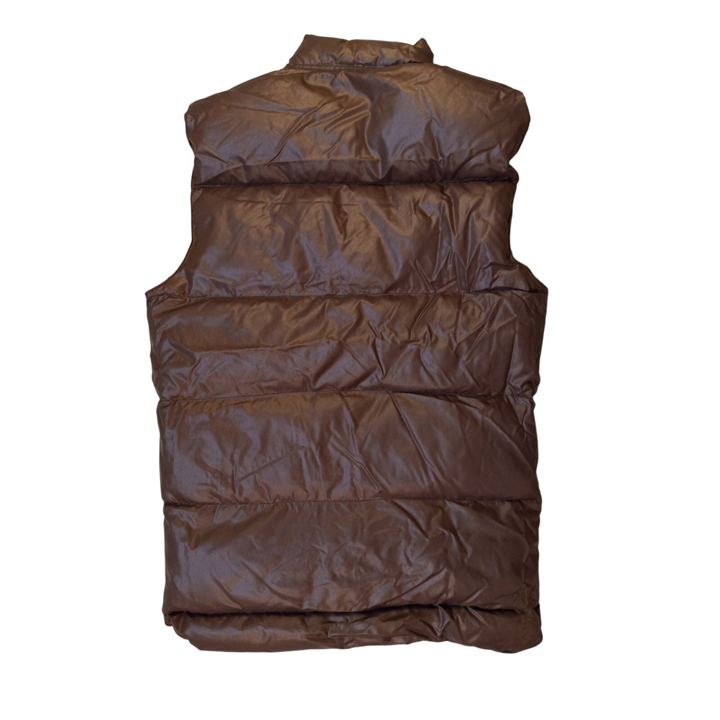 Vintage brown tan reversible down filled puffer vest SIZE S