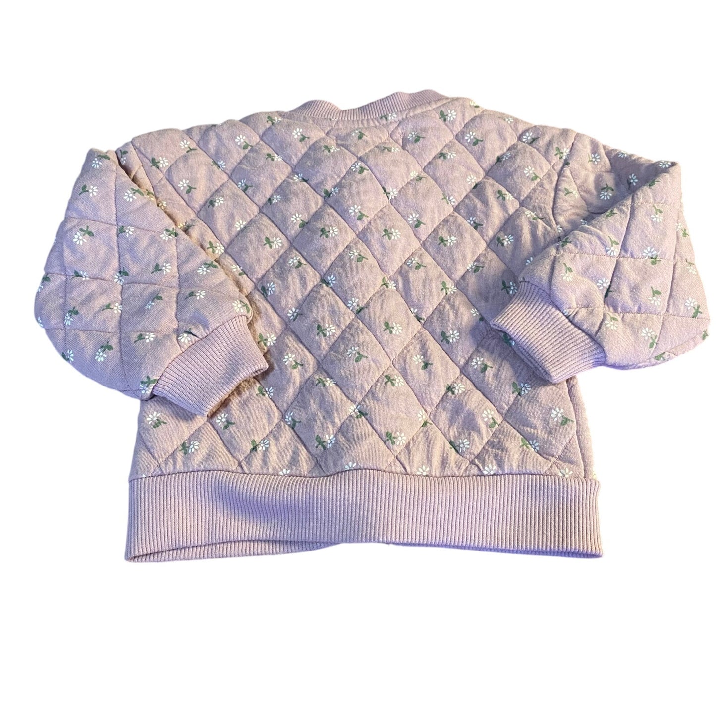 7 For All Mankind light purple floral quilted button cardigan sweater SIZE 12M