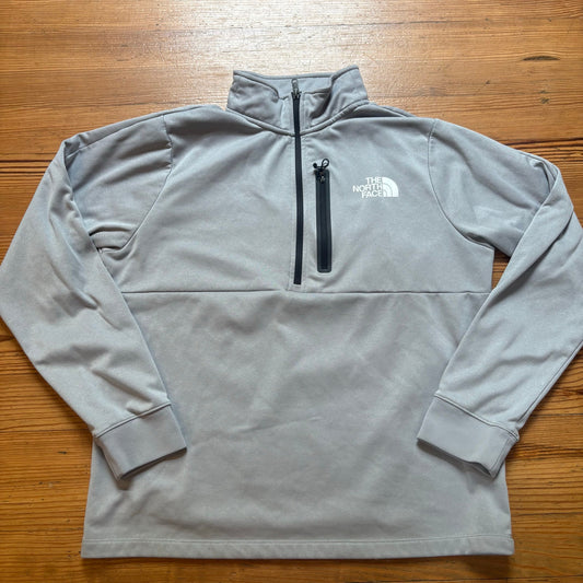 The North Face gray quarter zip henley pullover mens sweater SIZE L