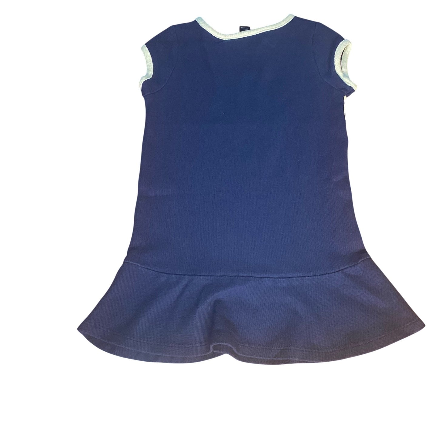 Tommy Hilfiger blue large logo short sleeve drop waist girls dress SIZE 4T