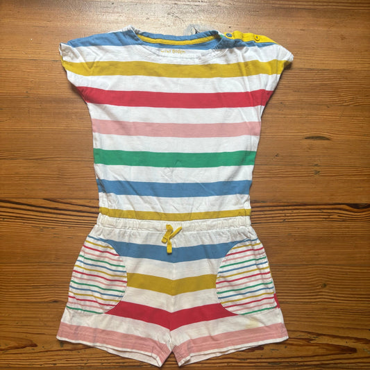 Mini Boden colorful striped short sleeve shorts romper SIZE 9