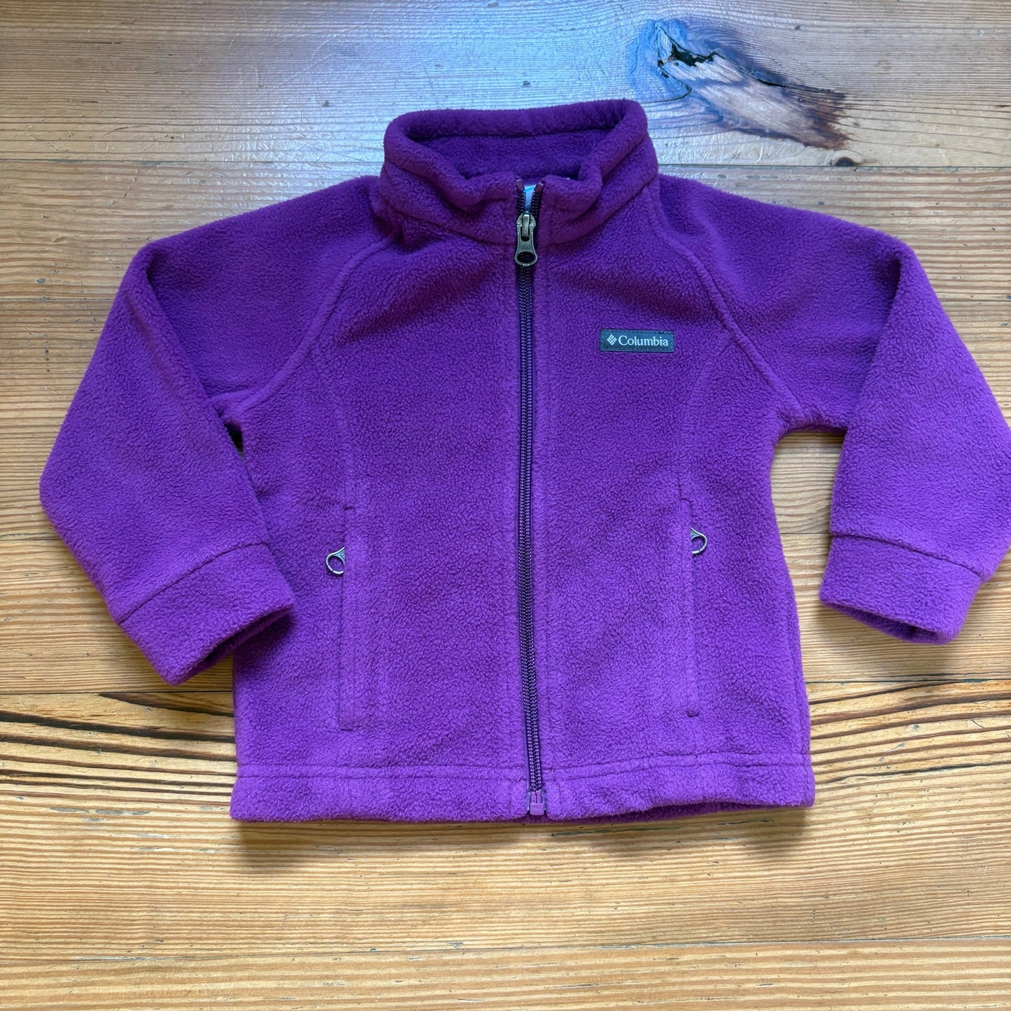 Columbia purple fleece full zip toddler sweater SIZE 2T