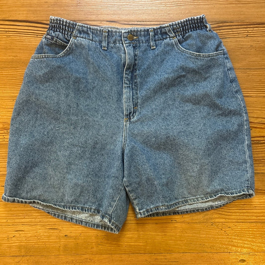 Lee vintage medium wash elastic waistband pull on shorts SIZE 22W