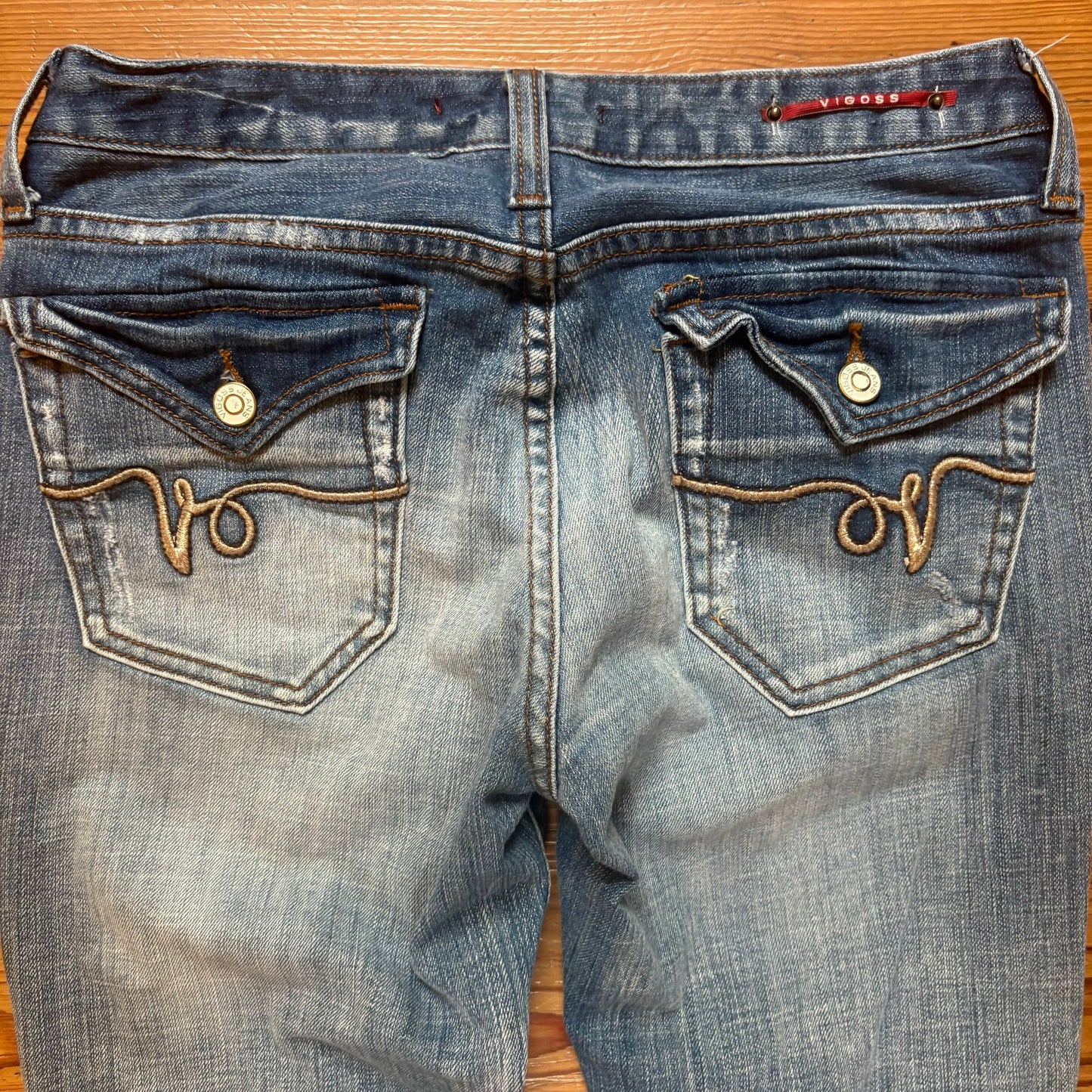 Vigoss light wash low rise y2k straight leg womens jeans SIZE 6