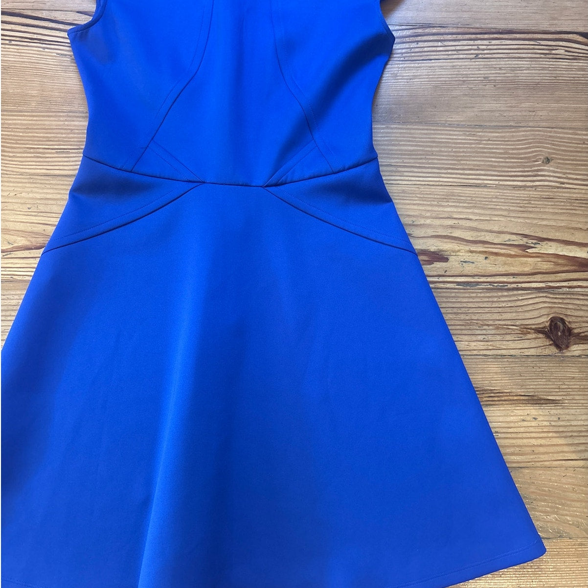 Ted Baker London royal blue fit flare cap sleeve scuba mini dress SIZE 6
