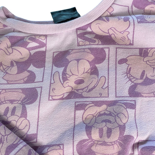 Disney Minnie Mouse pink character crew sweatshirt SIZE 7