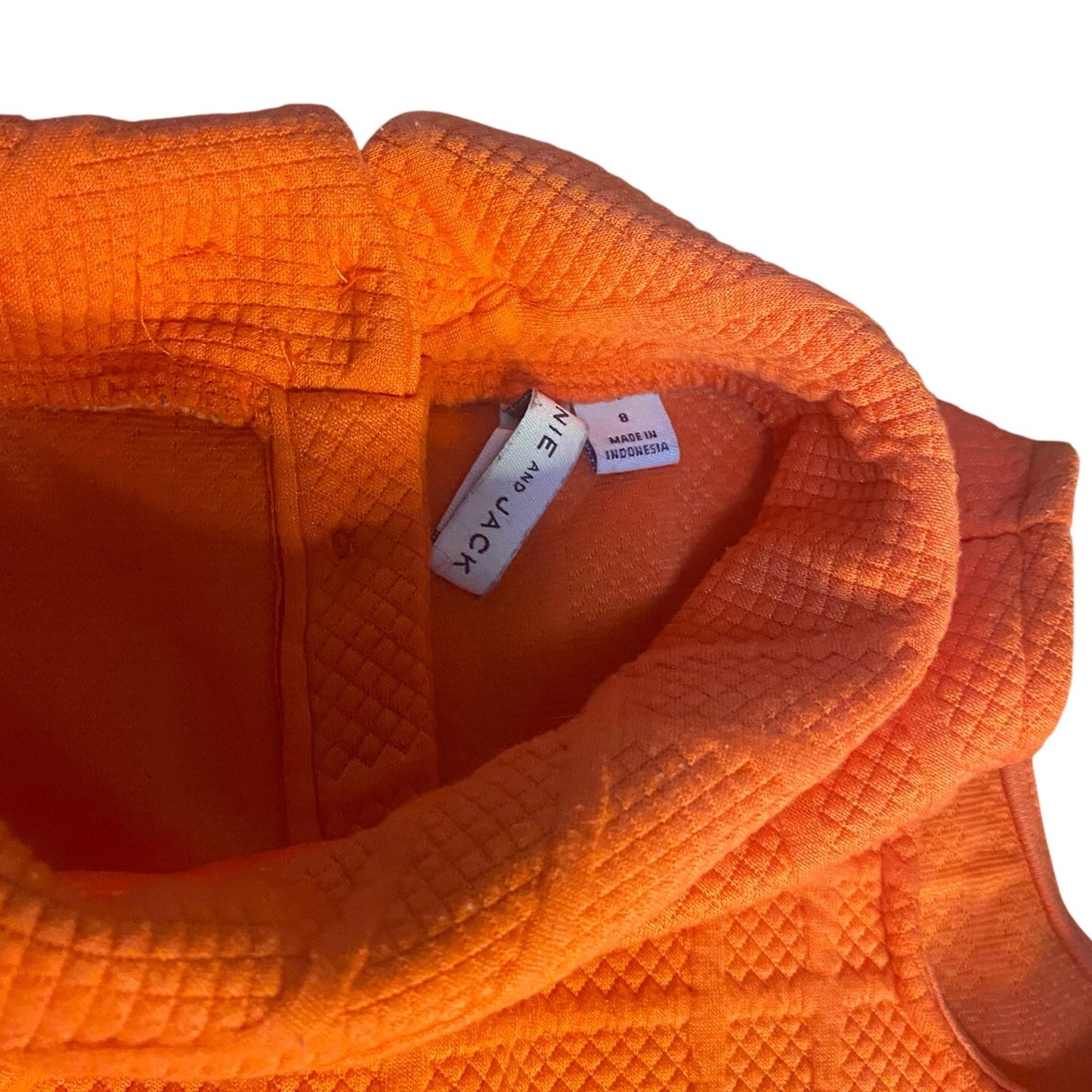 Janie and Jack Jacquard orange ruffle hem sleeveless equestrain dress SIZE 8