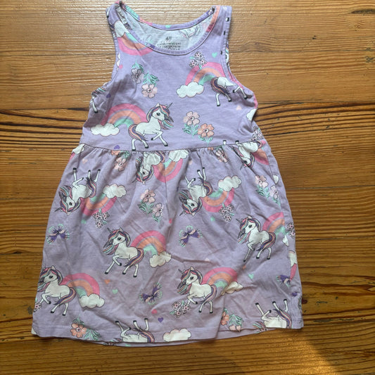 H&M purple unicorn sleeveless casual girls dress SIZE 3T