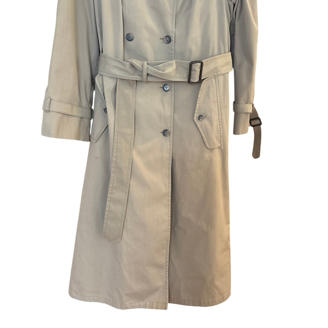 Botany 500 beige belted double breasted mens trench coat SIZE M