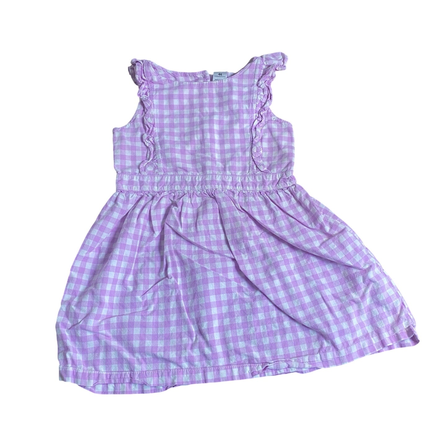 Carter's purple check gingham ruffle tank girls dress SIZE 4T