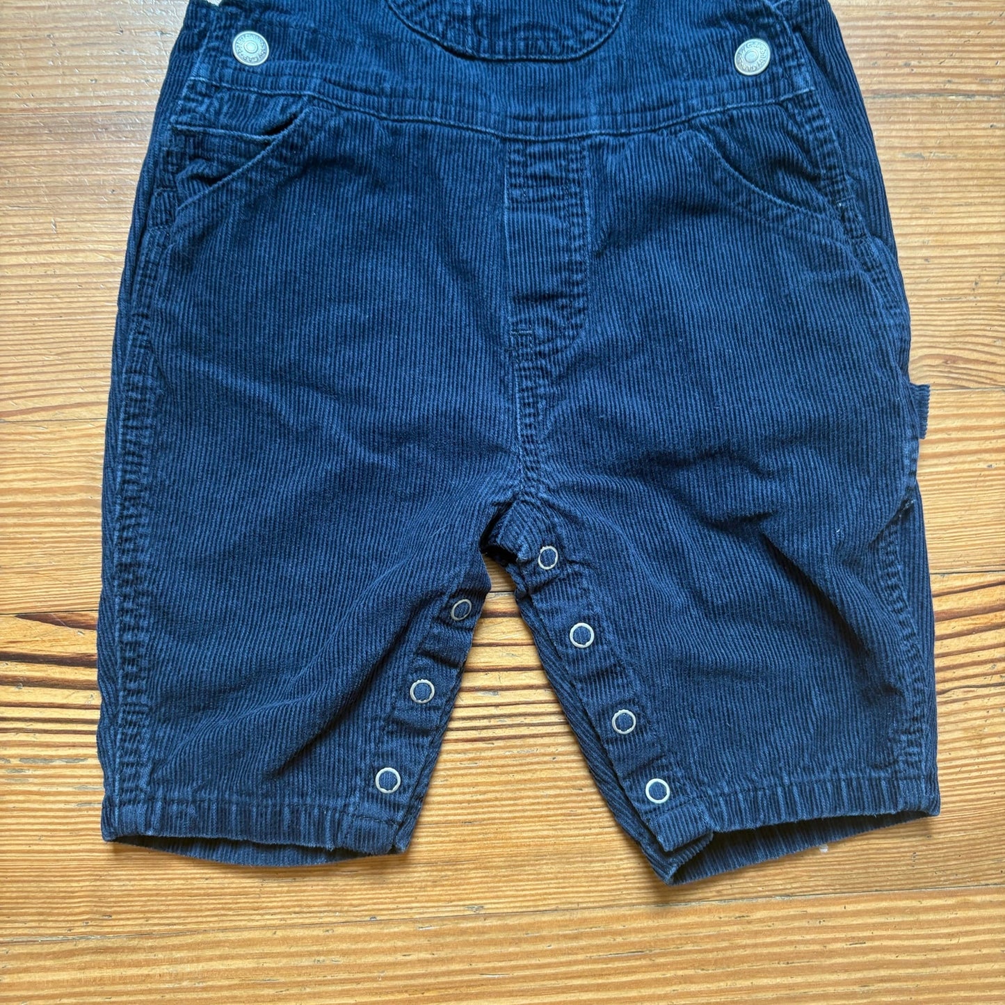 Gap dark blue corduroy adjustable toddler overall pants SIZE 3-6M