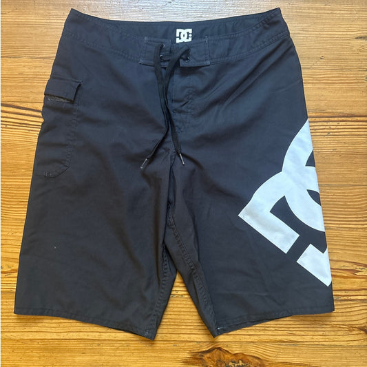 DC y2k black white logo tie waist mens shorts SIZE 30