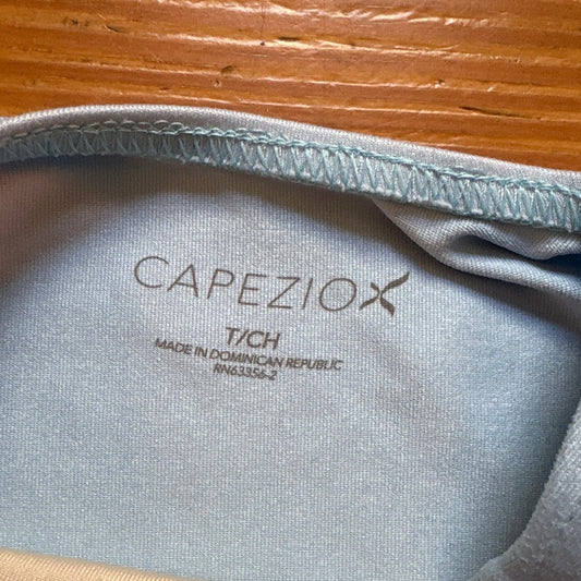 Capezio light blue short sleeve toddler dance bodysuit SIZE Toddler