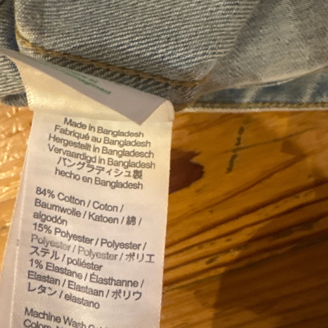 Crewcuts medium wash denim button girls jacket SIZE M