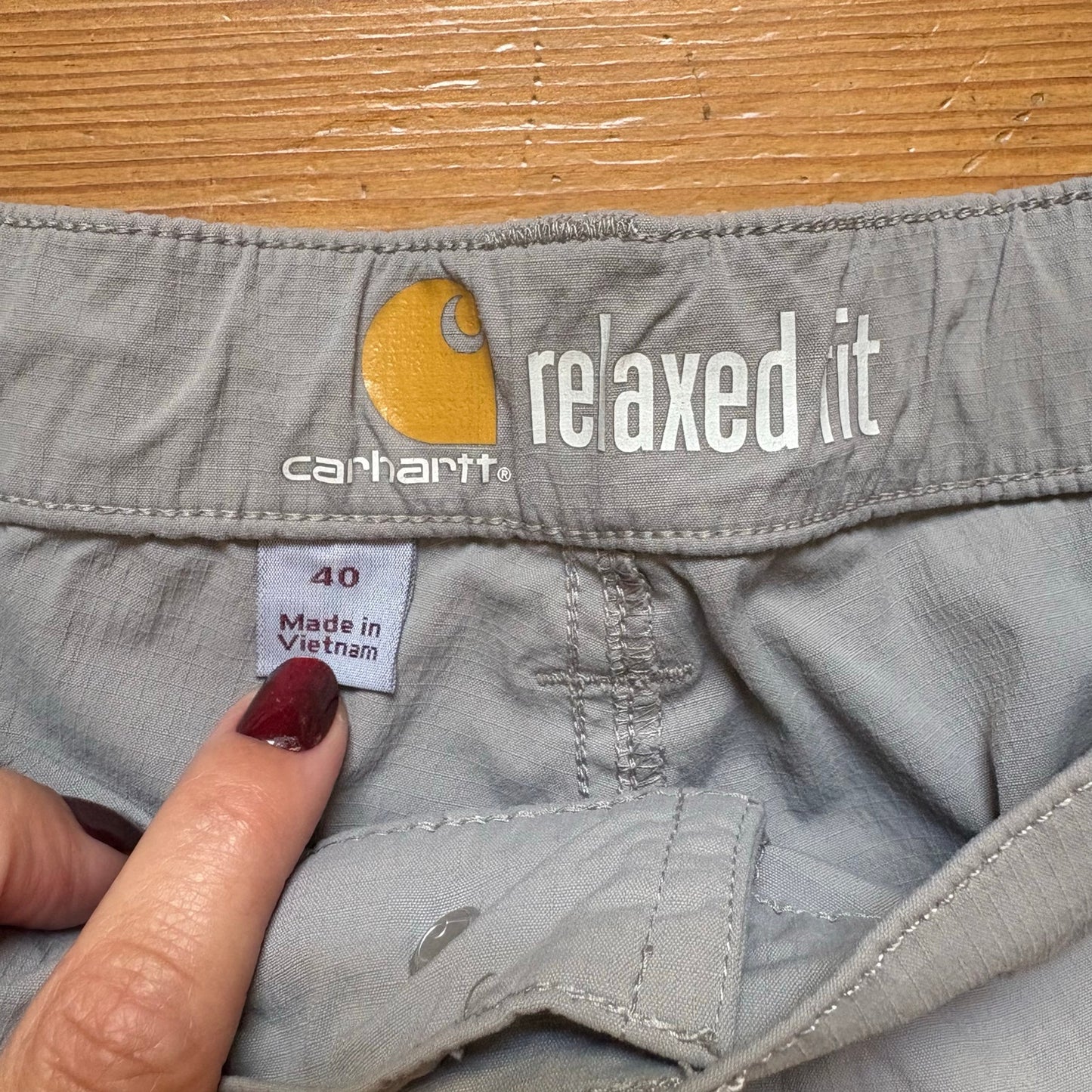Carhartt light gray relaxed fit mens work shorts SIZE 40