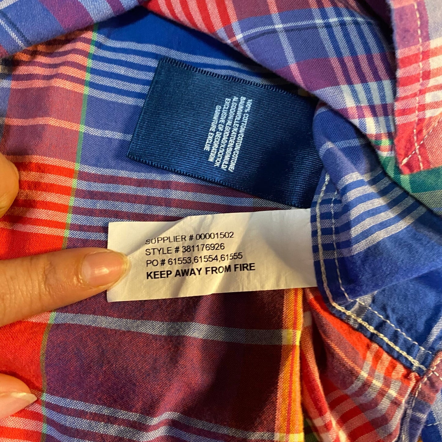 Ralph Lauren red blue plaid long sleeve button up boys shirt SIZE 3T