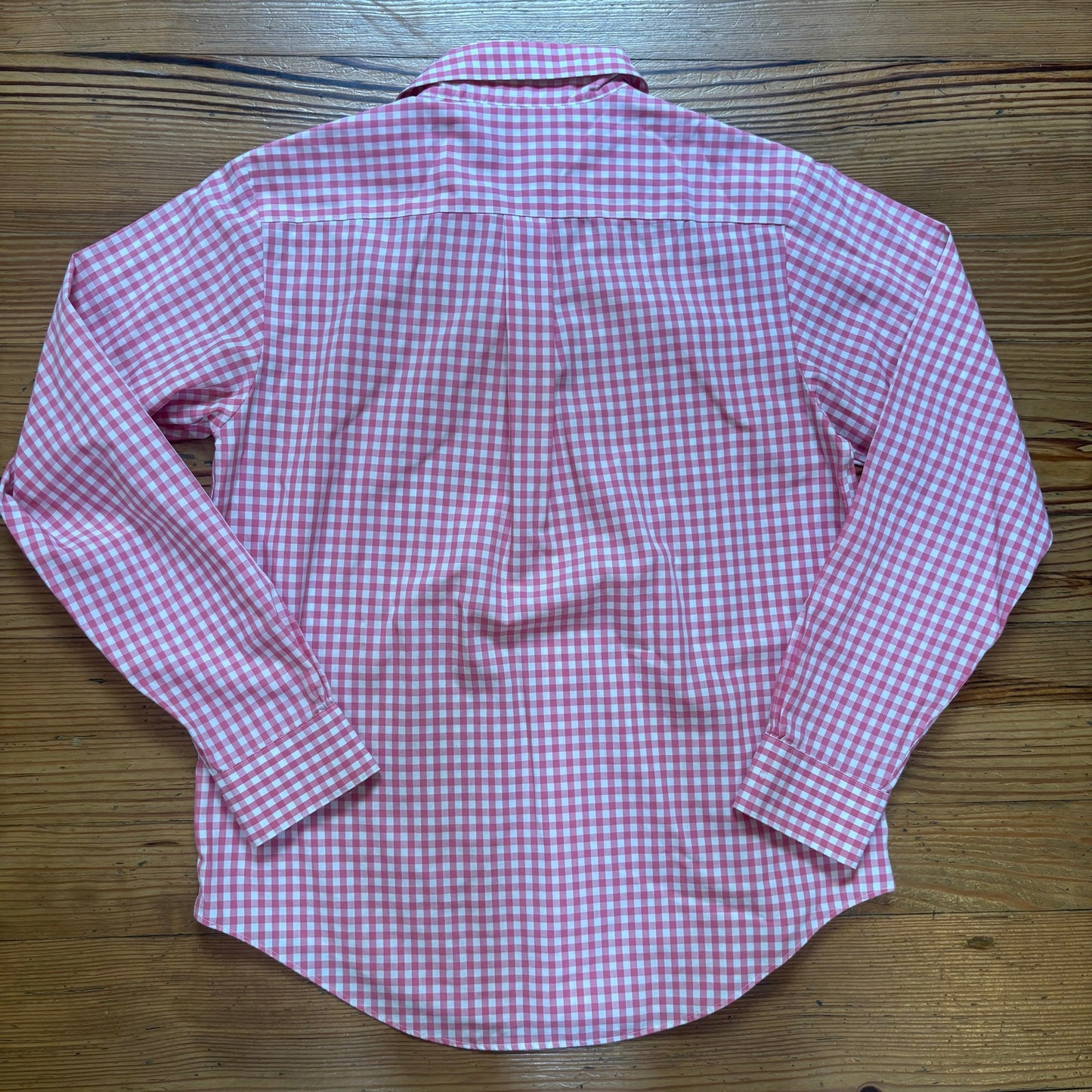 Brooks Brothers pink white gingham long sleeve womens button up shirt SIZE 6