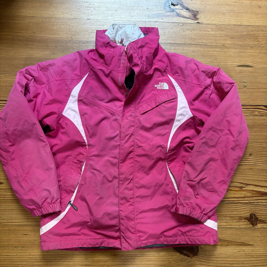 The North Face pink sweater lined full zip heavy winter coat SIZE L