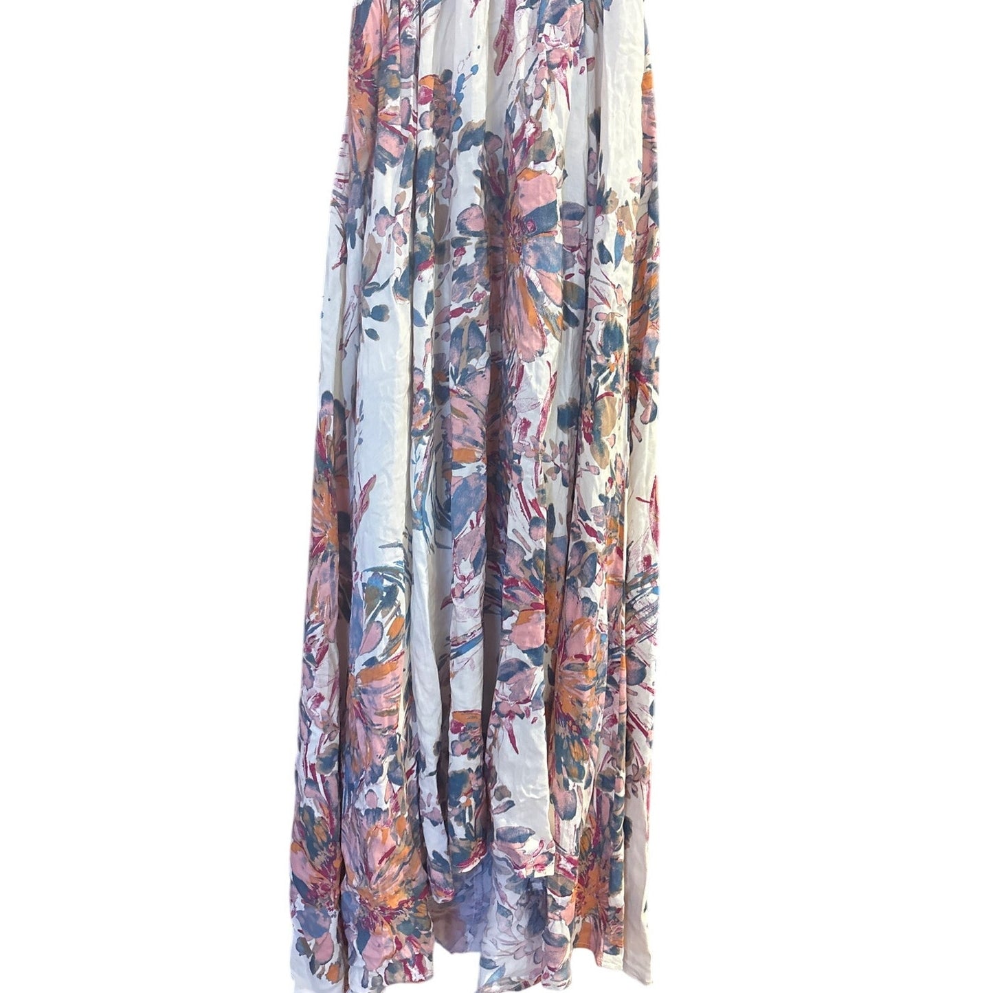 Chelsea & Violet pink floral boho open back adjustable flutter dress SIZE M