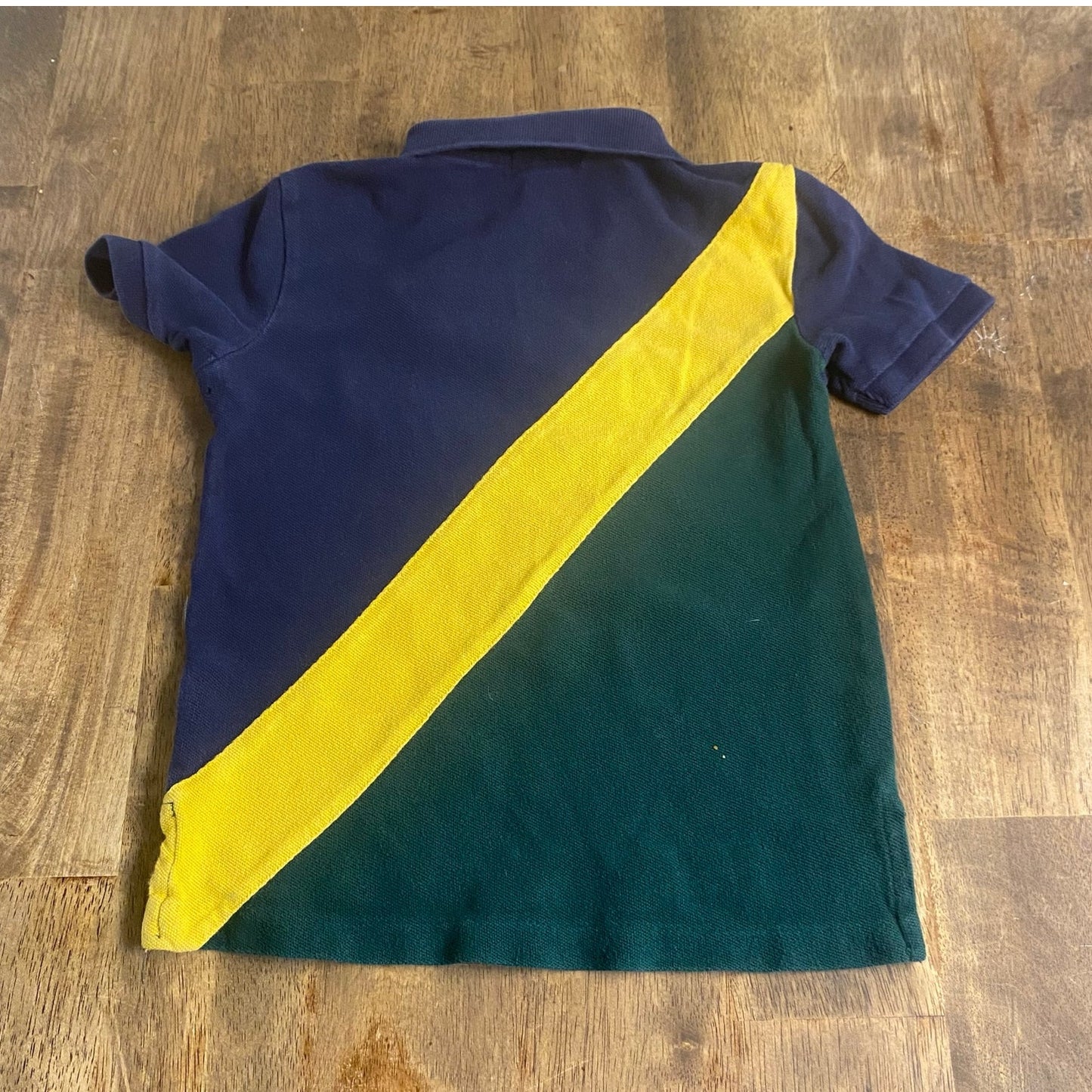 Polo Ralph Lauren blue green yellow large pony short sleeve polo shirt SIZE 5