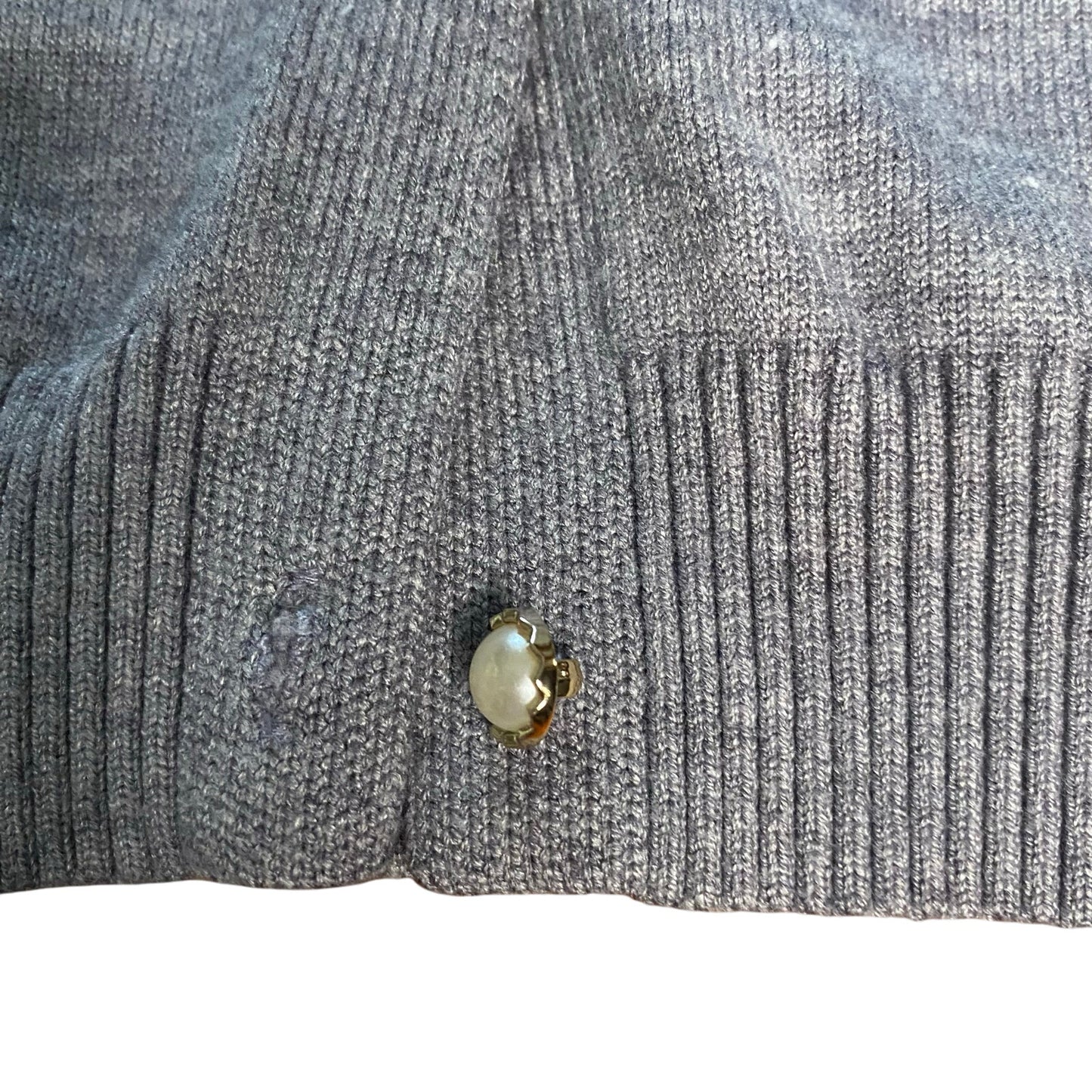 Smiling Pinker heather gray pearl button cardigan sweater SIZE 9