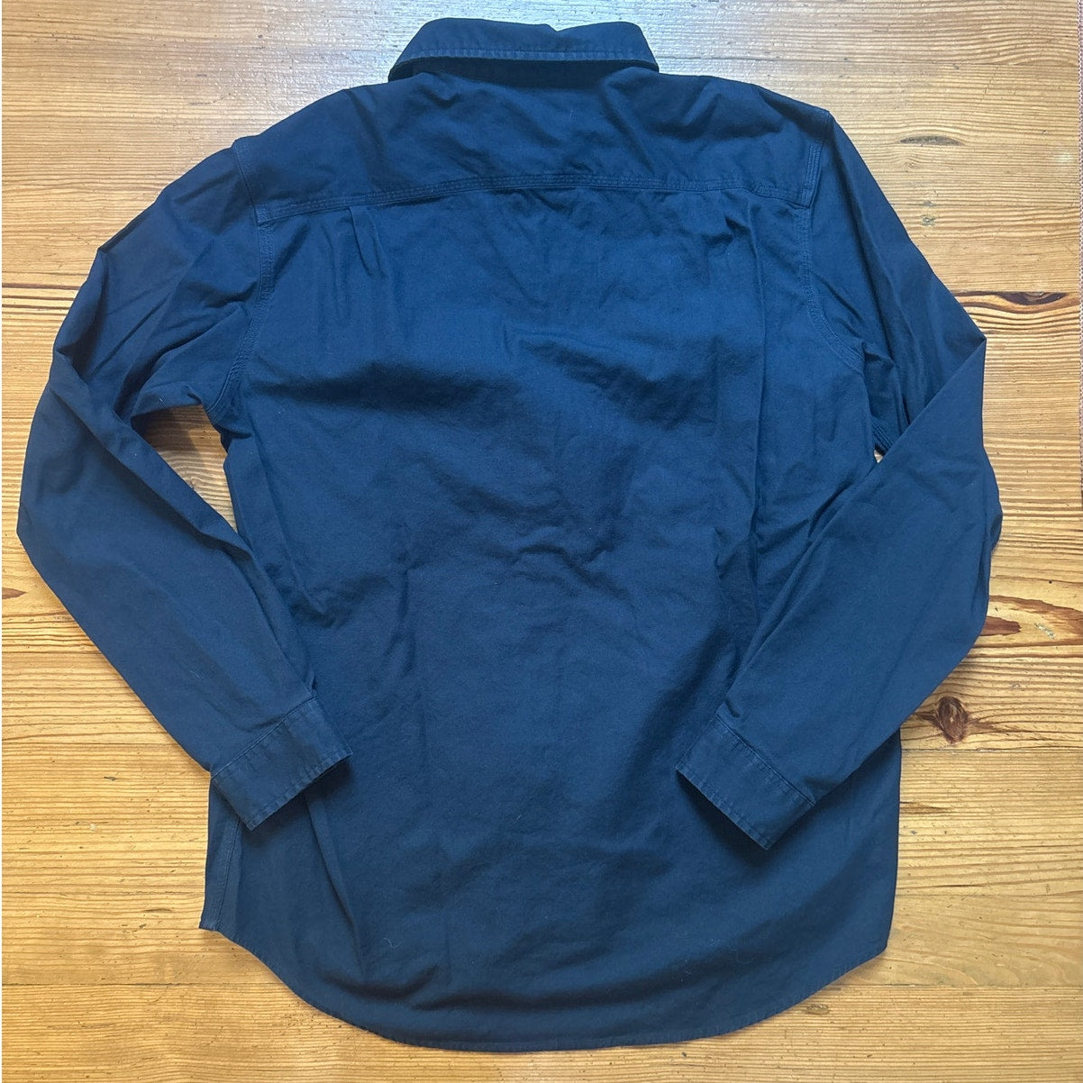 Carhartt dark navy relaxed fit cargo long sleeve button up SIZE XLT