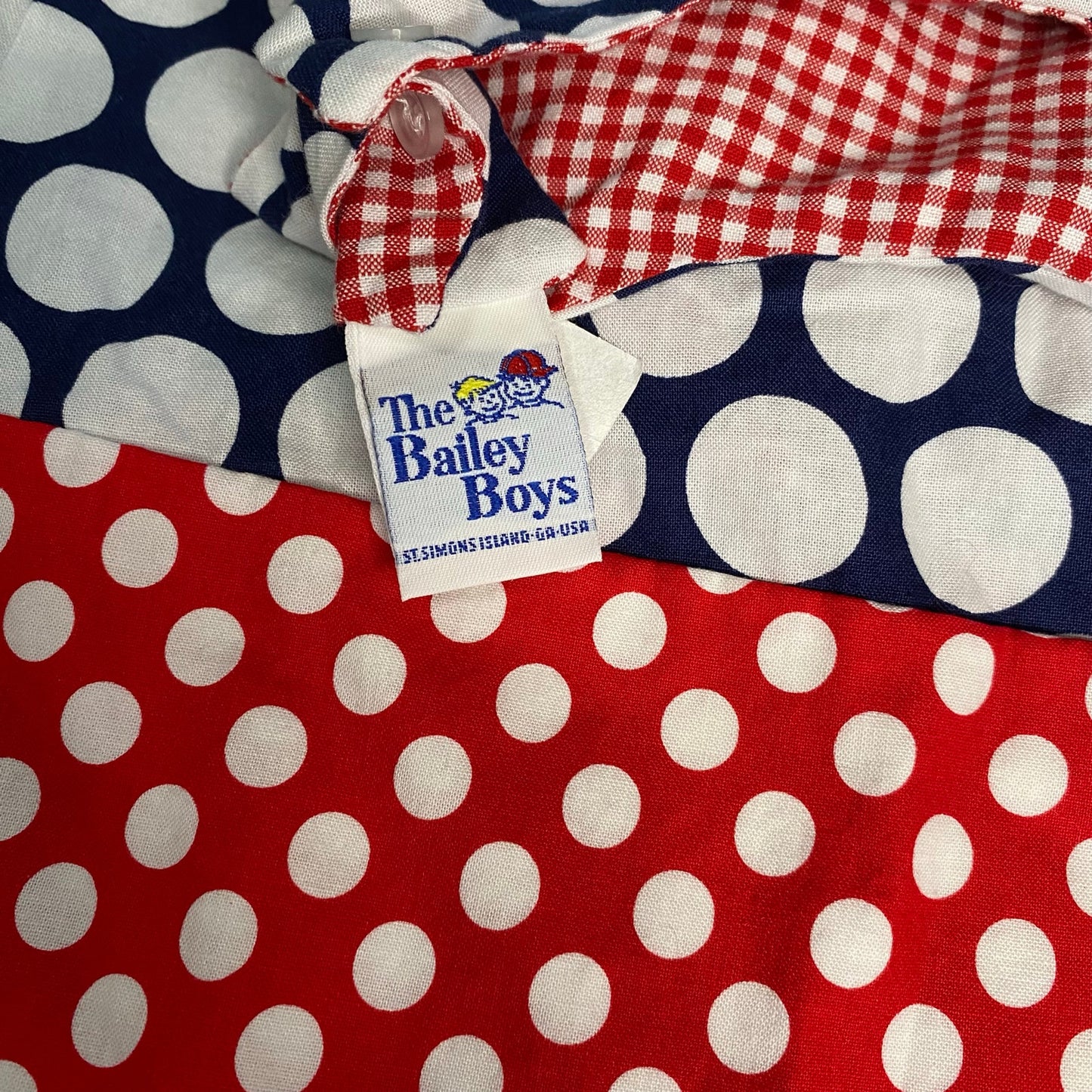 The Bailey Boys blue polkadot apple snowman reversible tank dress SIZE 6