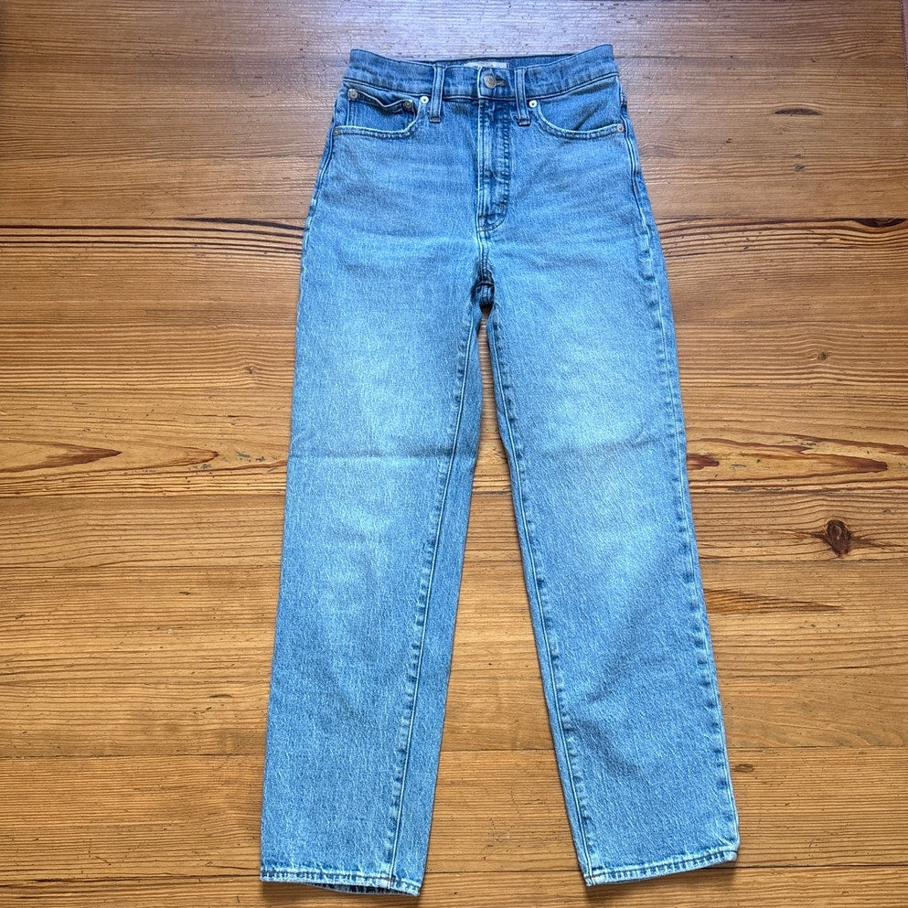 Madewell medium wash perfect vintage straight leg womens jeans SIZE 25