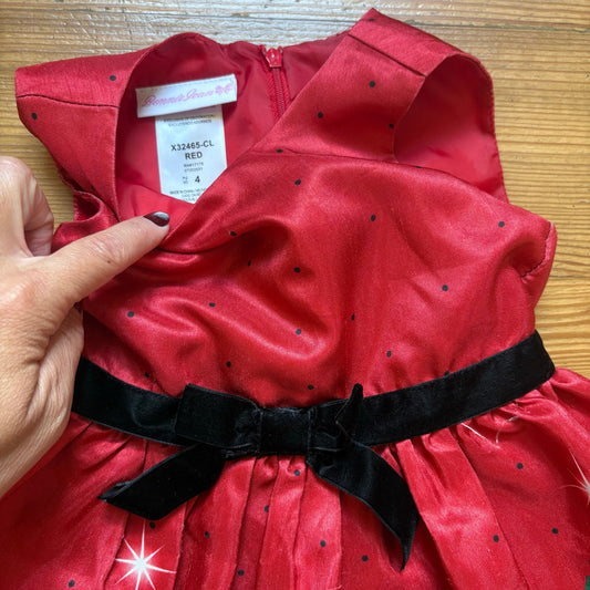 Bonnie Jean red Nutcracker themed sleeveless dress SIZE 4