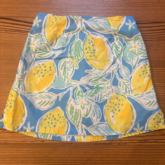 J. Bailey blue yellow lemon shorts girls mini skort SIZE 8