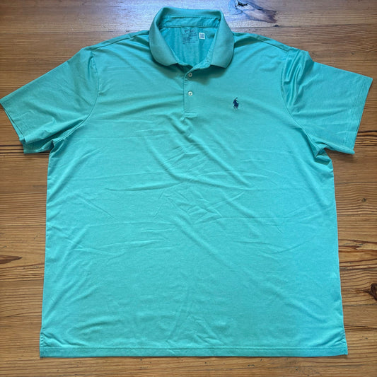 Polo Ralph Lauren green performance short sleeve mens polo shirt SIZE XXL