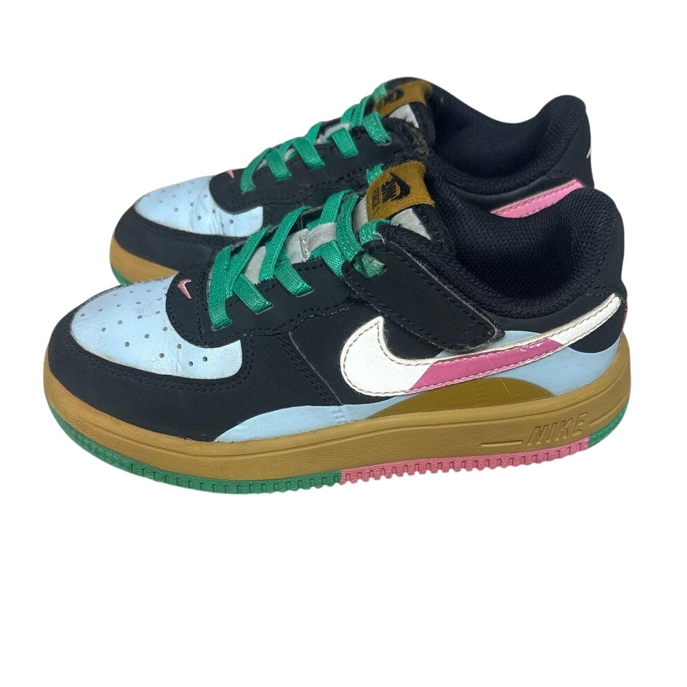 Nike Air Force 1 Low LV8 black color block easy on youth sneakers SIZE 12