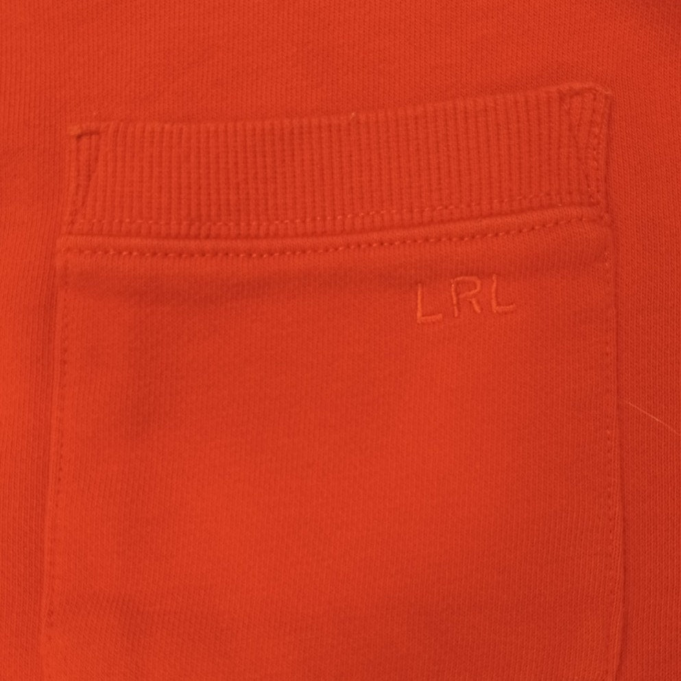 Ralph Lauren orange short sleeve perforated shoulder sport sweatshirt SIZE M