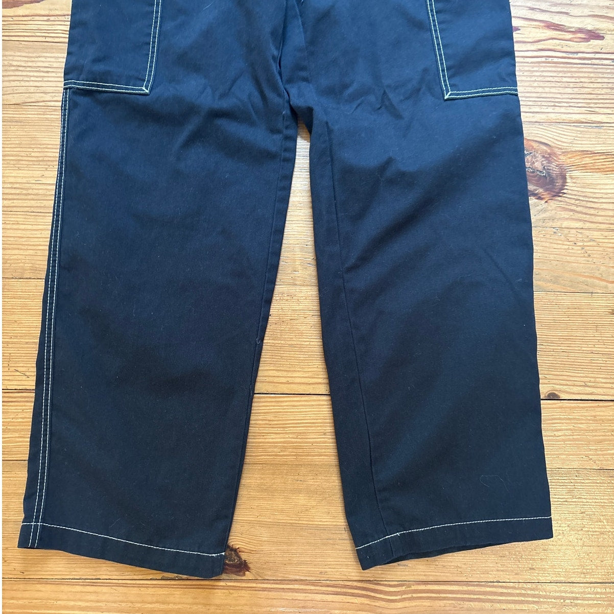 True Religion black baggy cargo white stitching mens jeans SIZE 31