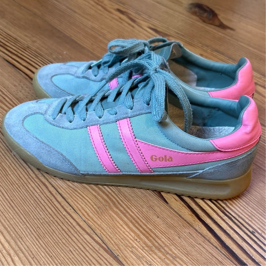 Gola Tornado teal green lace low top women's sneakers SIZE 9.5