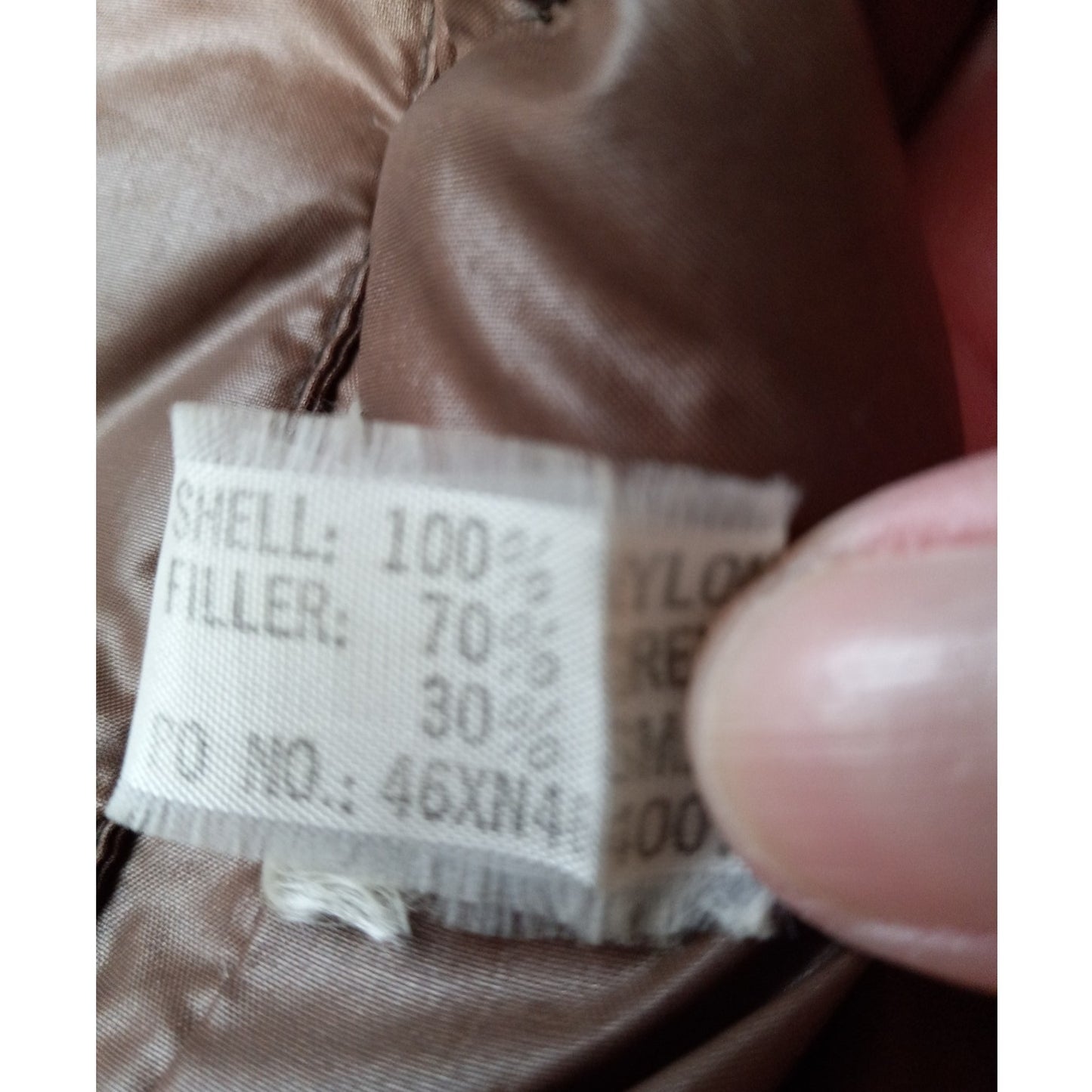 Vintage brown tan reversible down filled puffer vest SIZE S