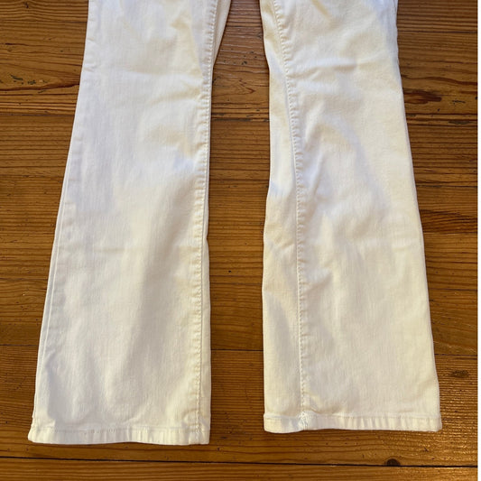 Apt. 9 white boot cut silver jeweled embroidered pocket high rise jeans SIZE 8