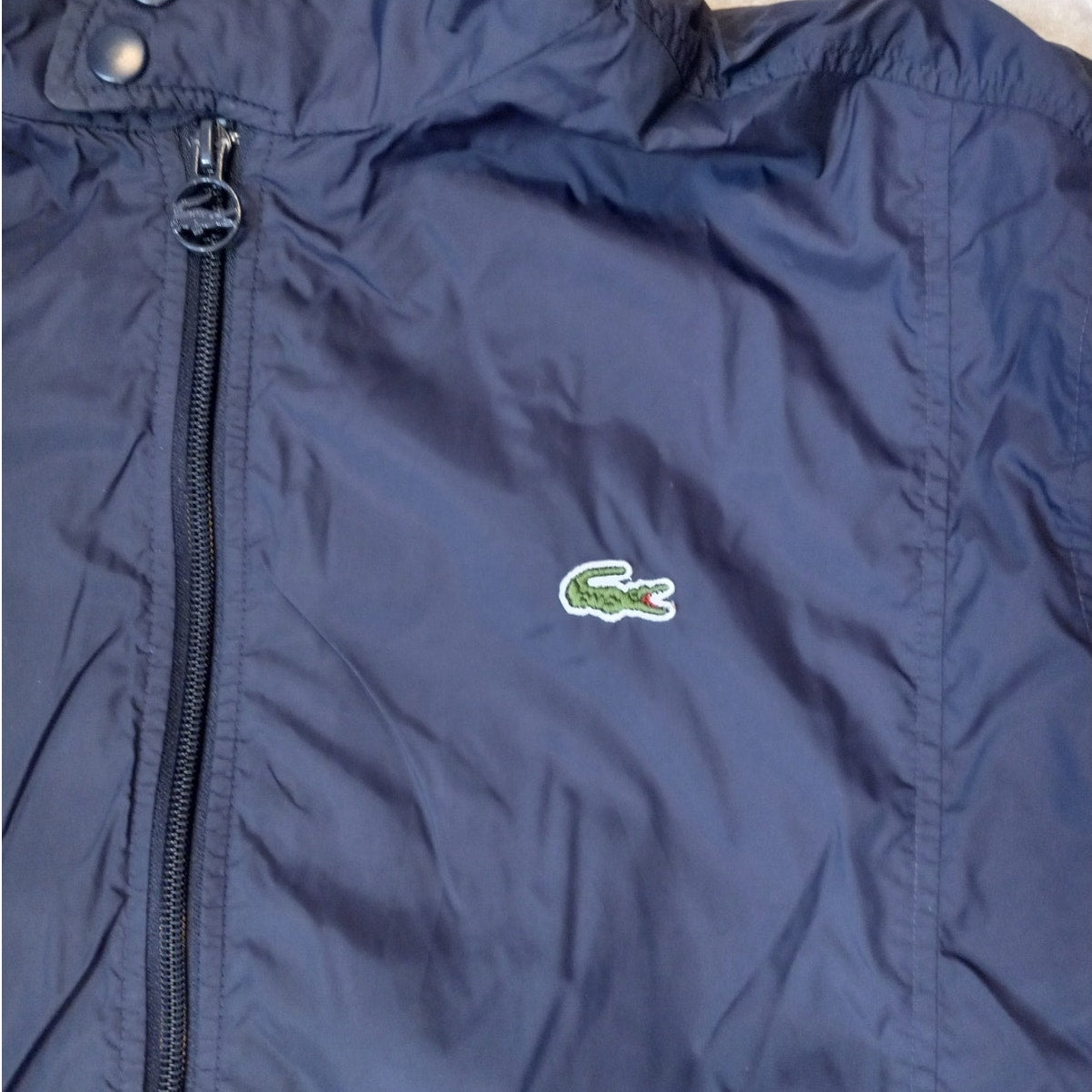 Lacoste Sport dark blue full zip windbreaker light jacket SIZE L