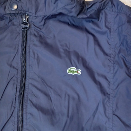 Lacoste Sport dark blue full zip windbreaker light jacket SIZE L