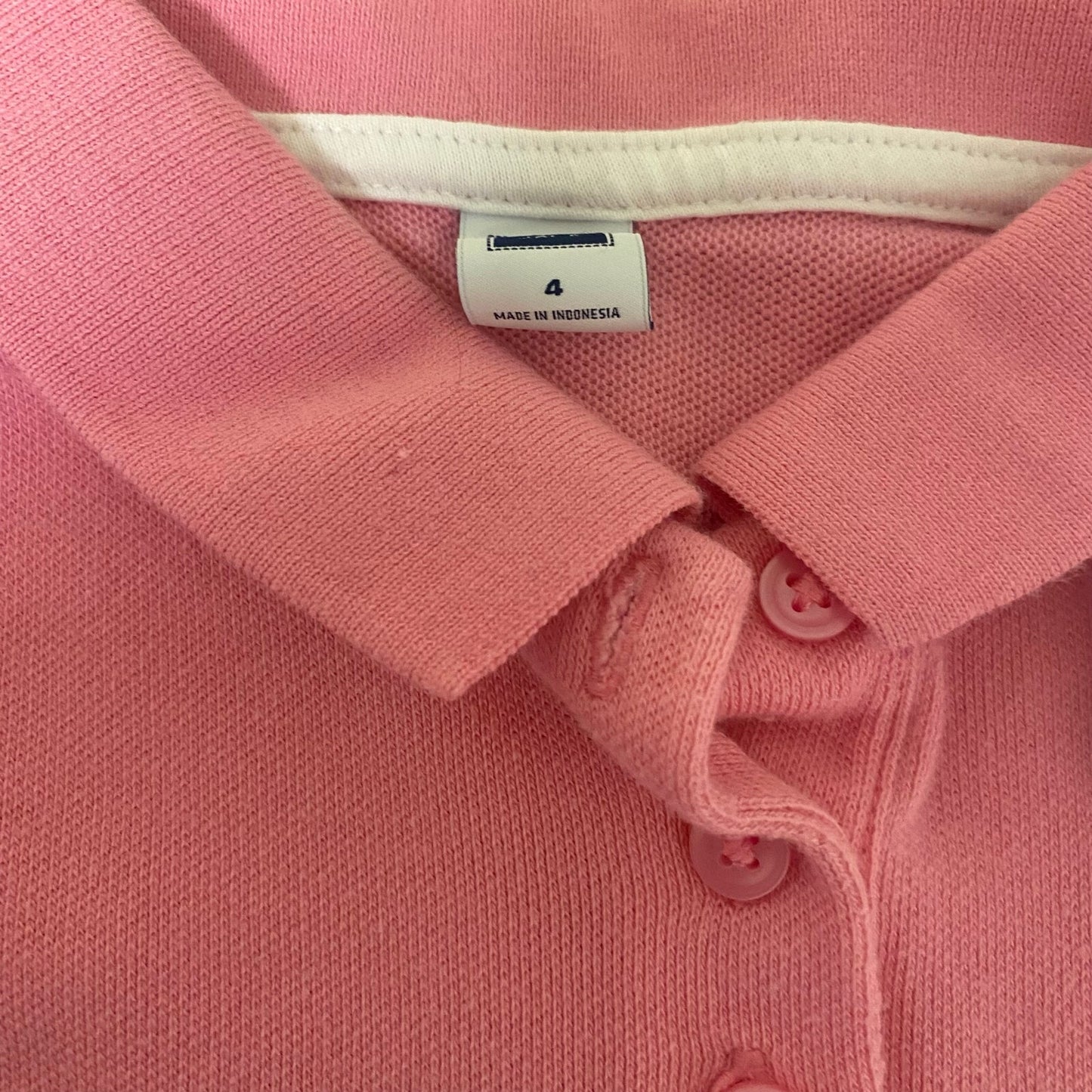 Janie and Jack pink white flower pin tank polo shirt SIZE 4