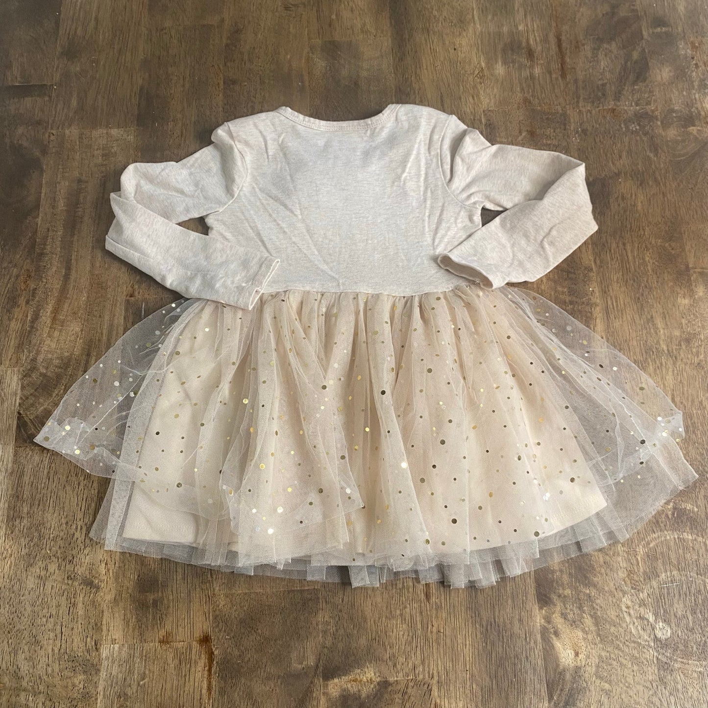 Bonnie Jean cream pumpkin fall sequin tutu long sleeve shirt SIZE 4