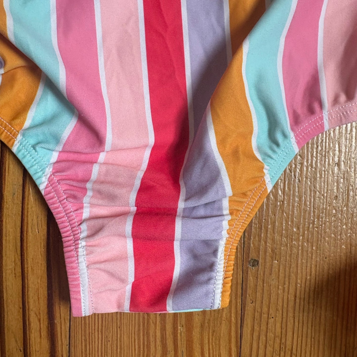 Mud Pie pink striped bow one piece tutu swimsuit SIZE 12-18M