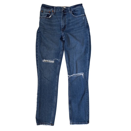 Abercrombie & Fitch Skinny High Rise Curve medium wash distressed jeans SIZE 4