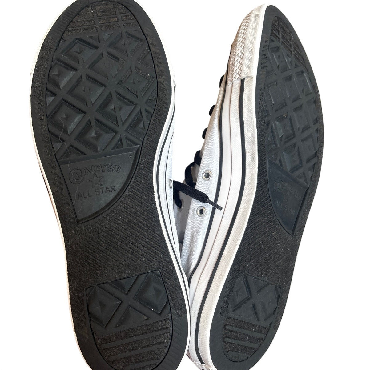 Converse All Star Seek Peace white black high top unisex sneakers SIZE M12 W14