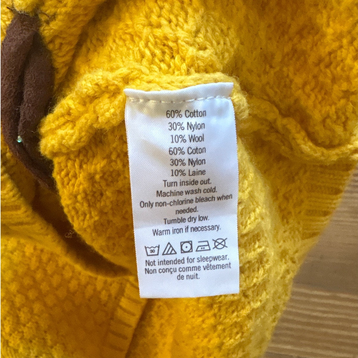 *Janie and Jack yellow knit leather accent ruffle poncho sweater SIZE 18-24M