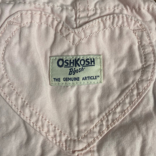 OshKosh B'gosh light pink heart baby overall shorts SIZE 12M